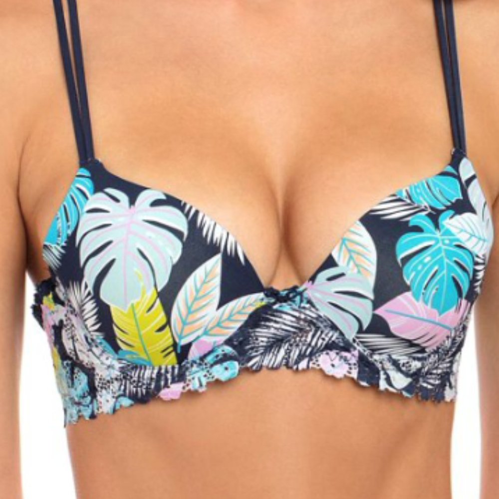 Bra t-shirt new womens size 34D cup 89% nylon 11% spandex No Boundaries